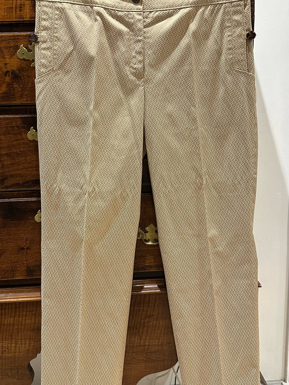 Talbots Tailored Women's Beige Patterned Dress Pants